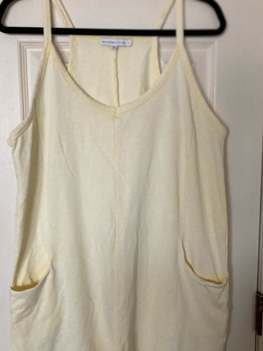 Sincerely Jules Pale Yellow Pocket Cami Tank